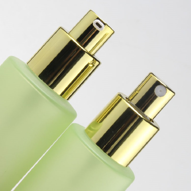 Spray Bottle Empty Green Glass Cosmetic Container Refillable Bottle Cream Jar Lotion Pump Emulsion Bottle 20/30/50g 120/100/60ml