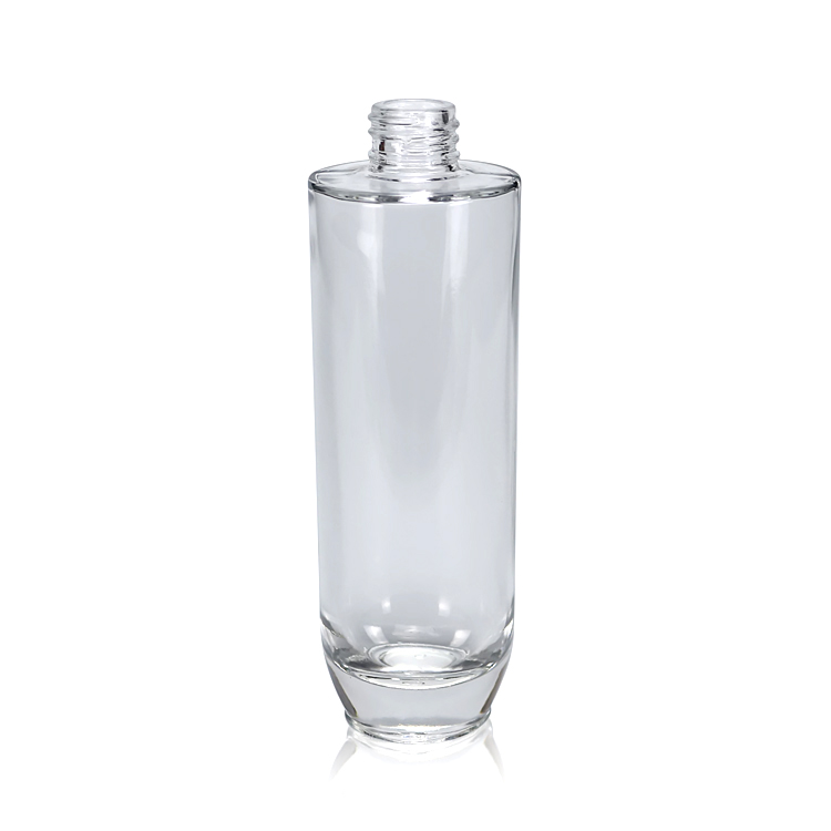 Spray Pump Bottle 120ml Clear Thick Glass with Golden Cap Perfume Screen Printing Personal Care Screw Cap