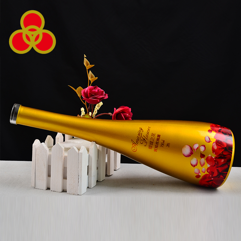 Spray black or gold 750ml empty gin bottles sale