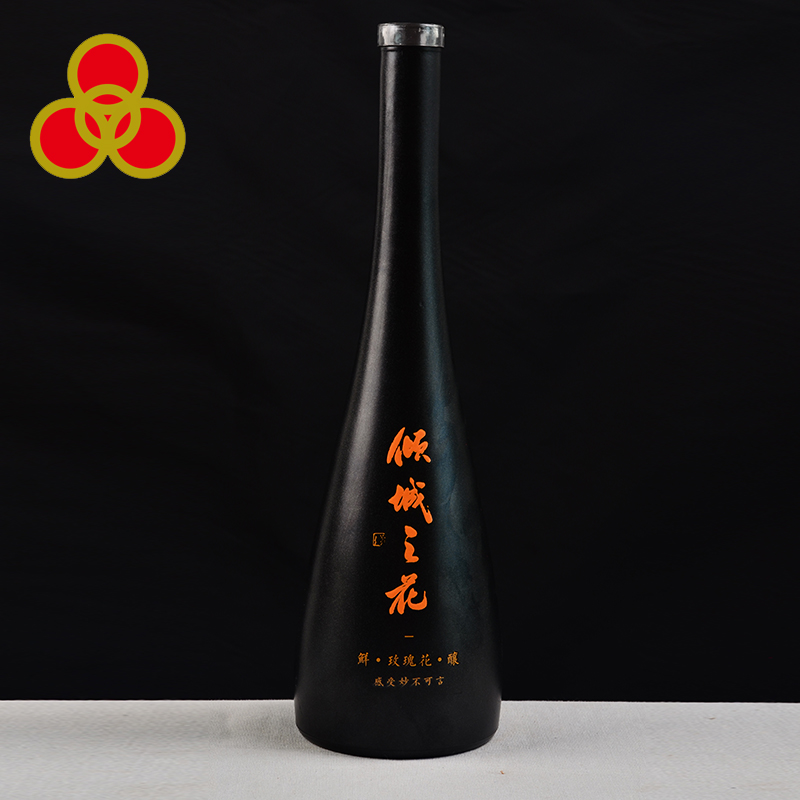 Spray black or gold 750ml empty gin bottles sale