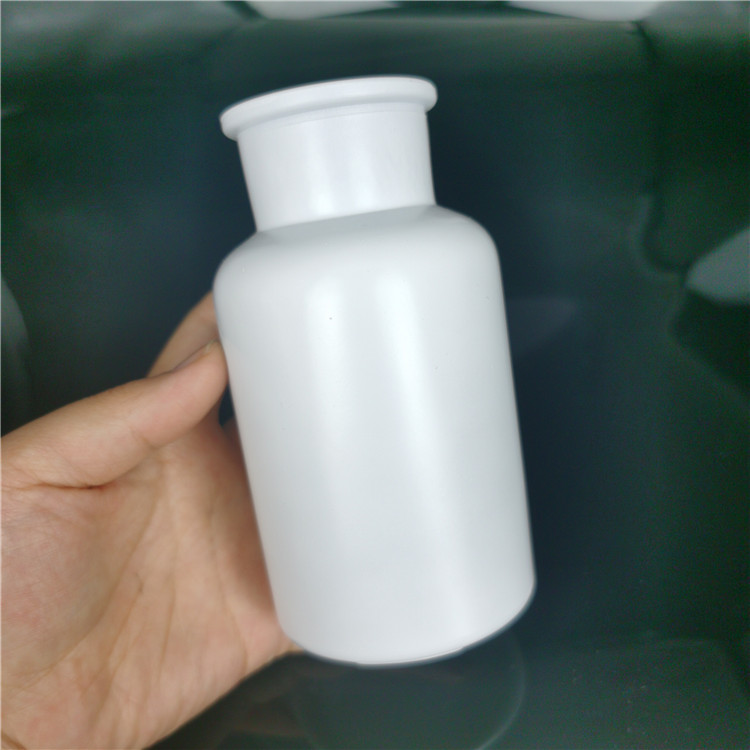 Spray white painted color reagent Apothecary glass jar on 250ml with white glass lid