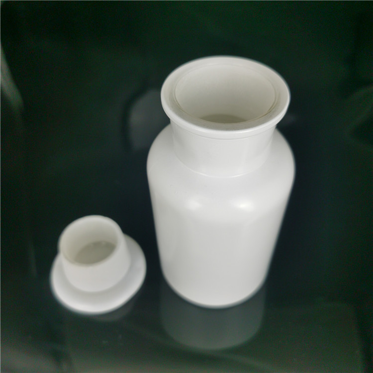 Spray white painted color reagent Apothecary glass jar on 250ml with white glass lid