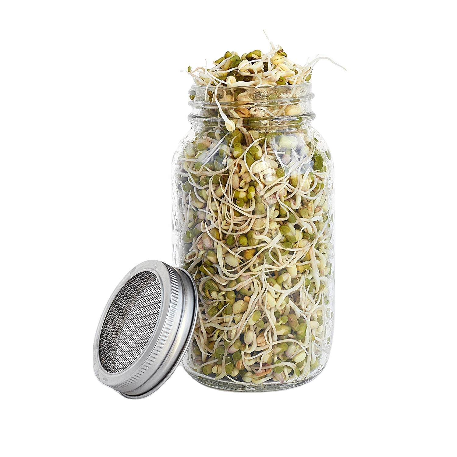 Sprout Seeds Stainless Steel Mesh Jar Sprouting Lid for Wide Mouth Mason Jars Canning Jars