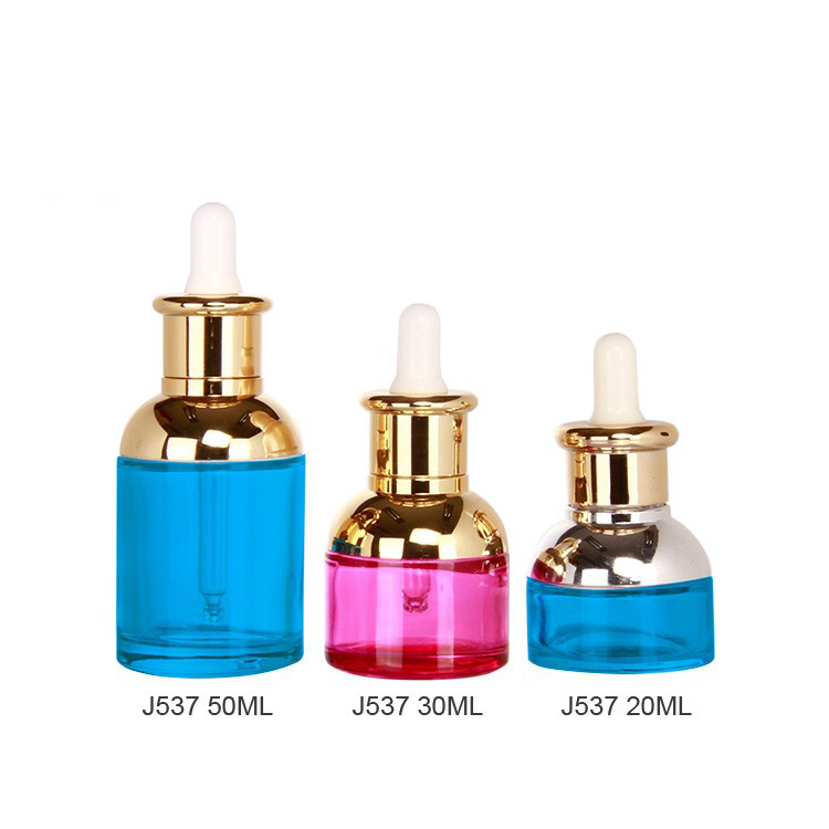 Square 10ml 15ml 30ml essential oil glass bottle with dropper screw cap perfume cosmetic packaging