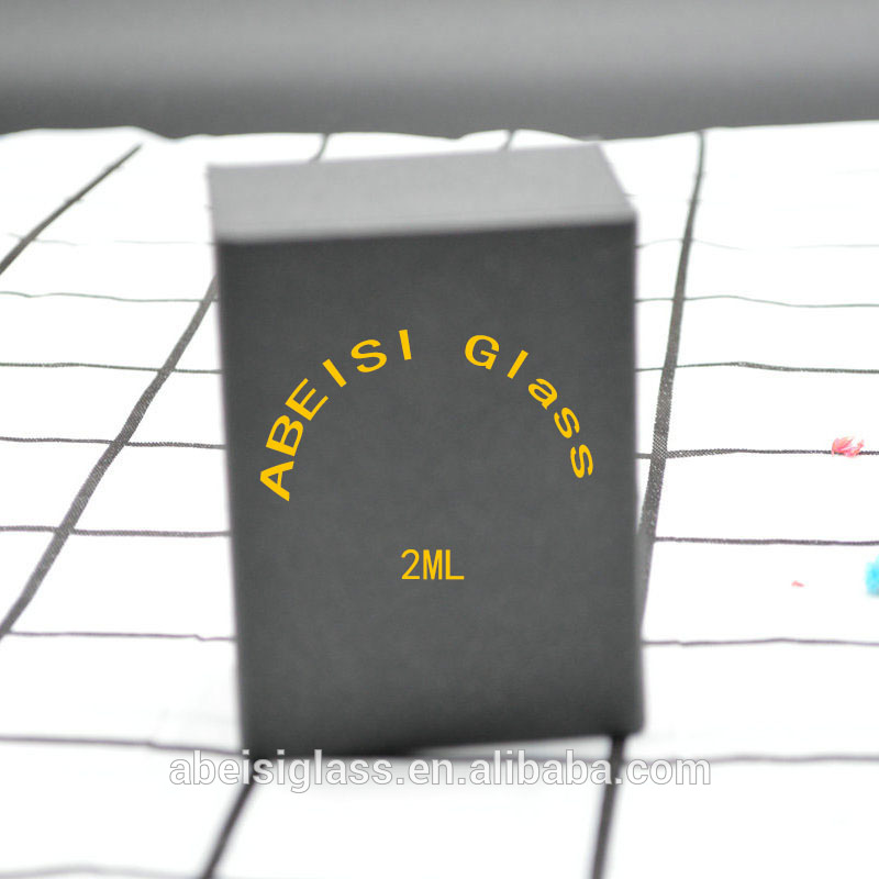 Square 3ml 6ml 12ml glass perfume bottle with packing box