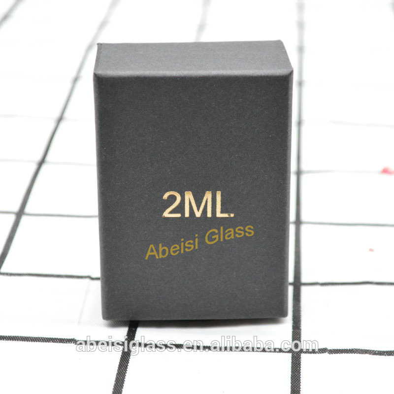 Square 3ml 6ml 12ml glass perfume bottle with packing box