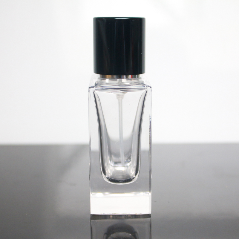 Square 50ml perfume glass bottle with magnetic cap