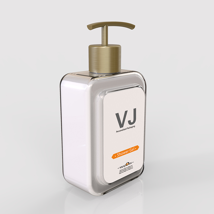 Square Clear Glass Bottle for Coffee / Sauce Bottle