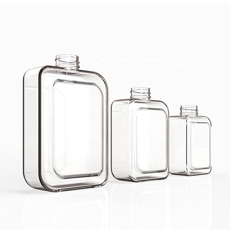 Square Clear Glass Bottle for Coffee / Sauce Bottle
