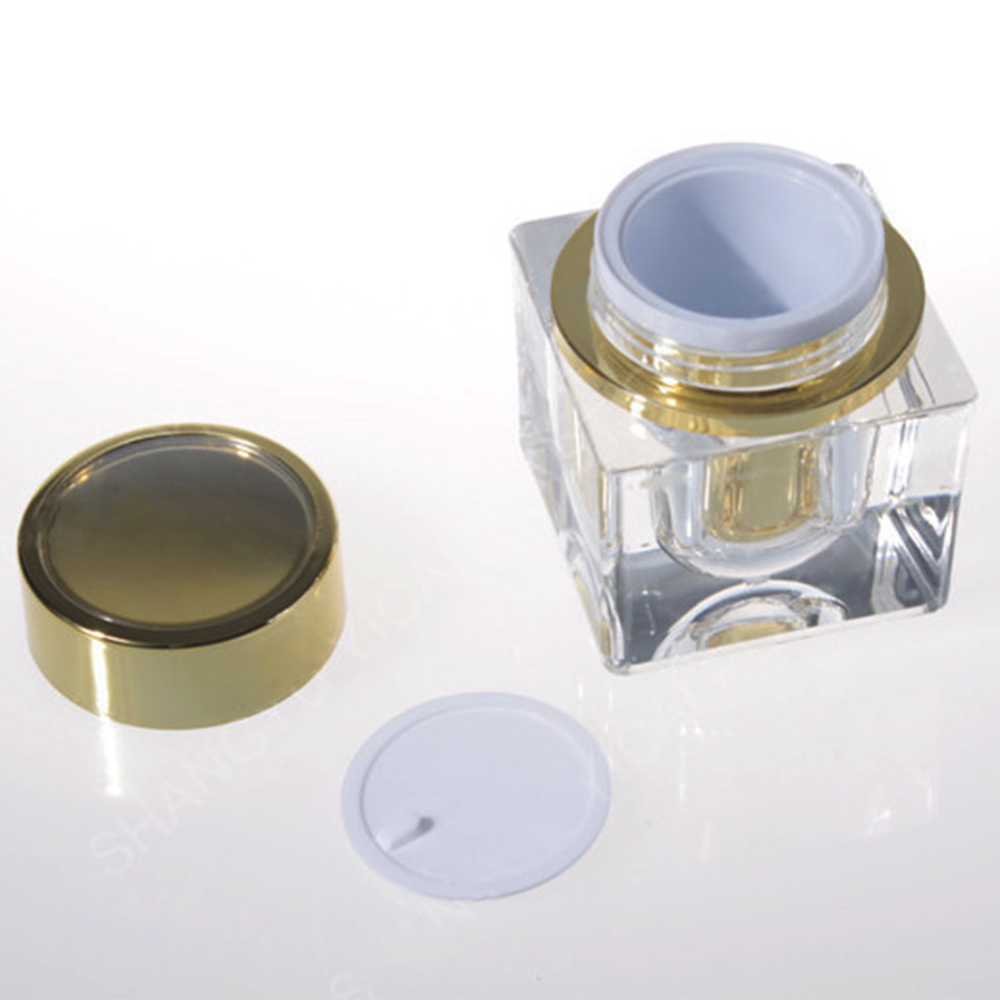 Square Cosmetic Cream Jar JA58 15g 30g 50g Cosmetic Packaging