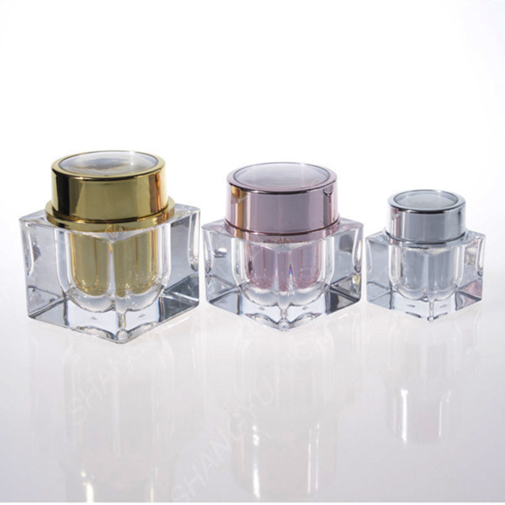 Square Cosmetic Cream Jar JA58 15g 30g 50g Cosmetic Packaging