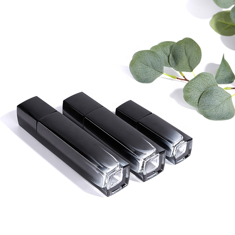 Square Cosmetic Packaging Set Black Glass Cosmetic Bottle 30g 50g 40ml 100ml 120ml