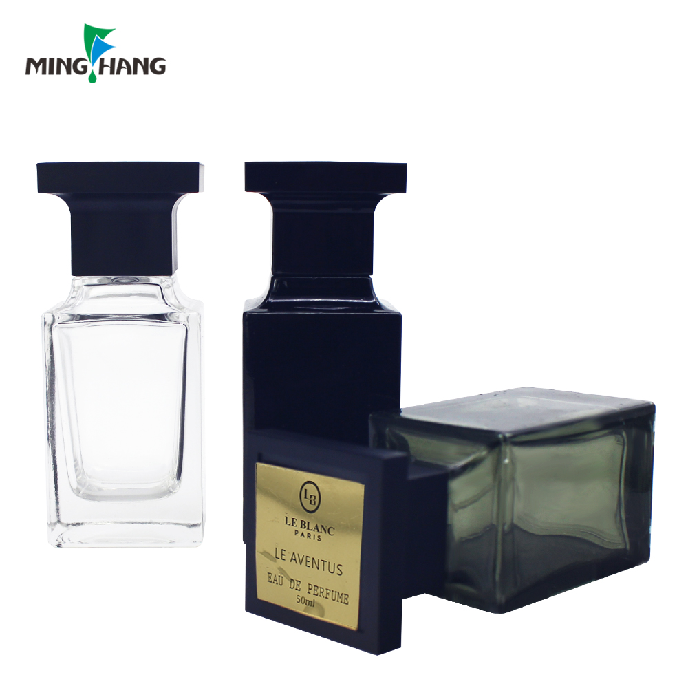 Square Fancy Customize Color Empty Botella De Perfume atomizer Perfume Glass Bottle With Pump Spray