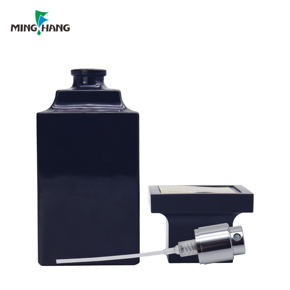 Square Fancy Customize Color Empty Botella De Perfume atomizer Perfume Glass Bottle With Pump Spray
