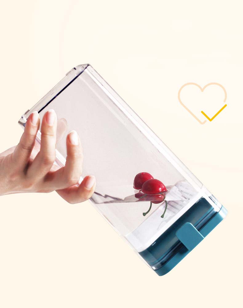 Square Food-Grade Air Tight Damp-Proof Plastic Cereal Storage Containers With Snap Joint Lids For Kitchen Fridge Organization