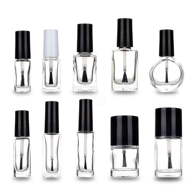 Square Frosted Glass Wholesale White Fancy Luxury Custom 15ml Uv Gel Empty Nail Polish Bottle with Brush