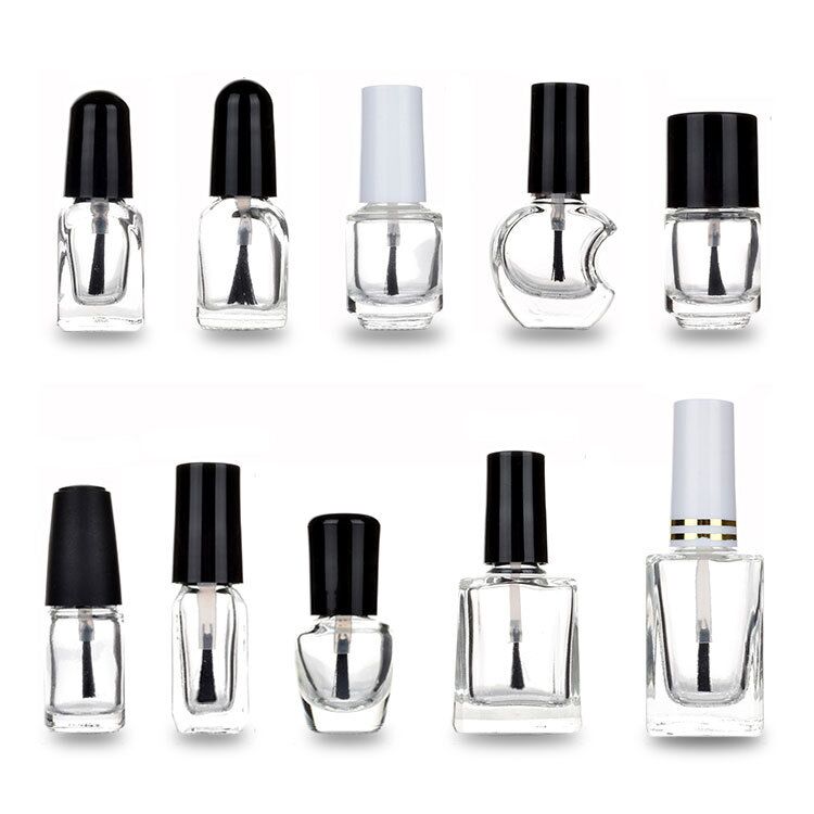 Square Frosted Glass Wholesale White Fancy Luxury Custom 15ml Uv Gel Empty Nail Polish Bottle with Brush