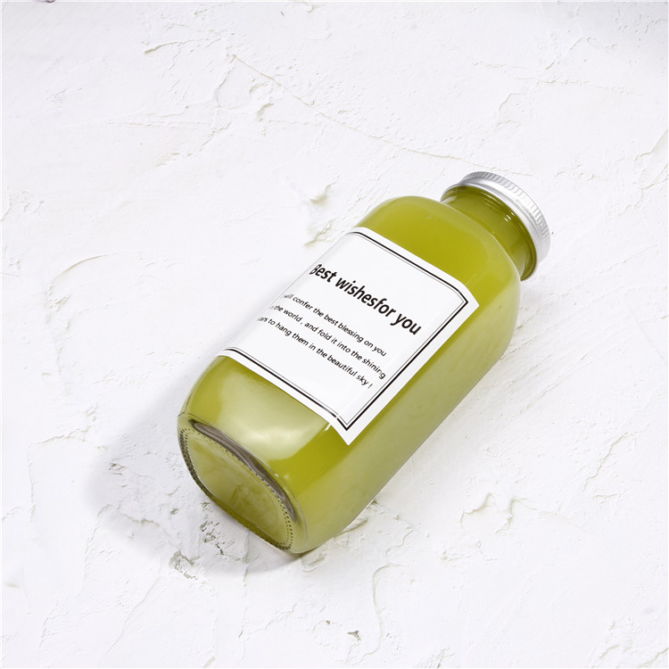 Square Glass Bottle with Lid For Beverage Coffee Milk 250ml 350ml 500ml