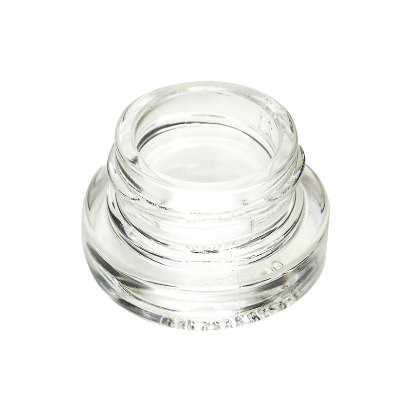 Square Glass Clear, Opaque Black, White Concentrate Jars With Child Resistant Lid
