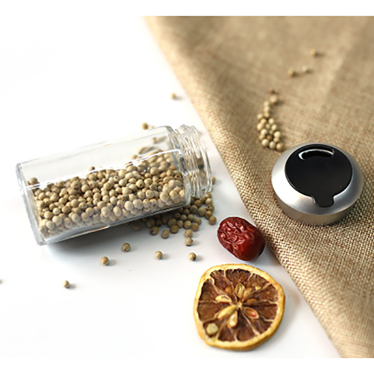 Square Glass Containers With Empty Jars Spice Bottles Jars w/ label Set with Chalkboard Clear Label Pour/Sift Shakers