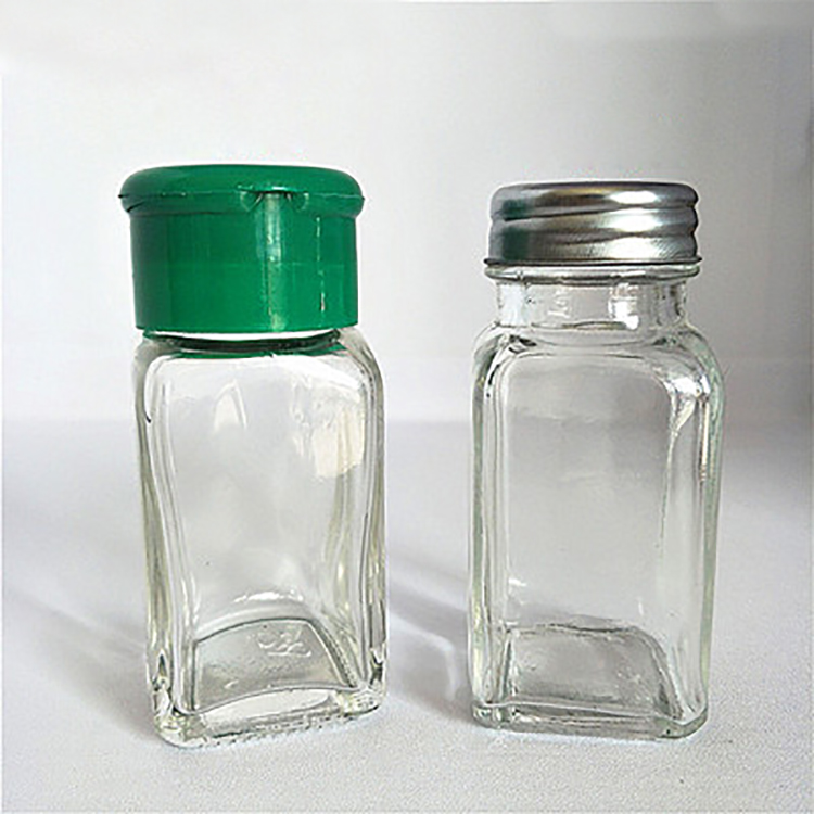 Square Glass Containers With Empty Jars Spice Bottles Jars w/ label Set with Chalkboard Clear Label Pour/Sift Shakers