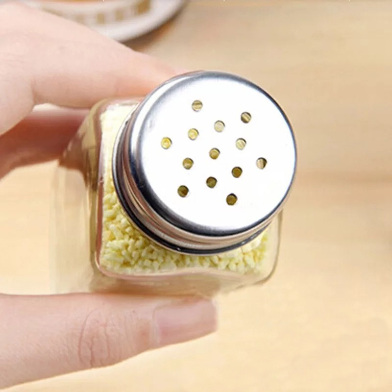 Square Glass Spice Bottles With Square Empty Jars Spice Jars Spice Bottles with Shakers Square Glass Containers