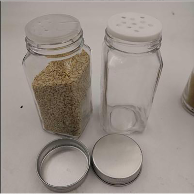 Square Glass Spice Bottles With Square Empty Jars Spice Jars Spice Bottles with Shakers Square Glass Containers