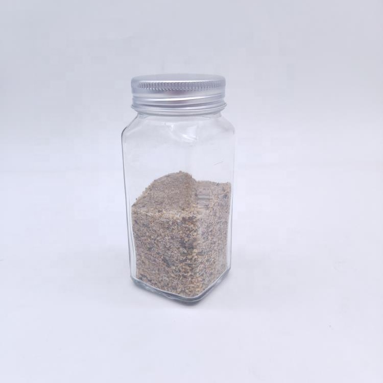 Square Glass Spice Containers 4oz, Spice Jars Bottles, Square 4 oz Cruet Glass Spice Jars with Shaker Tops Lids