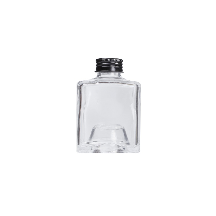 Square High Flint 150ml 250ml Glass Wine Bottle With Lid For Cocktails Tonic Drink Falvored Bottle