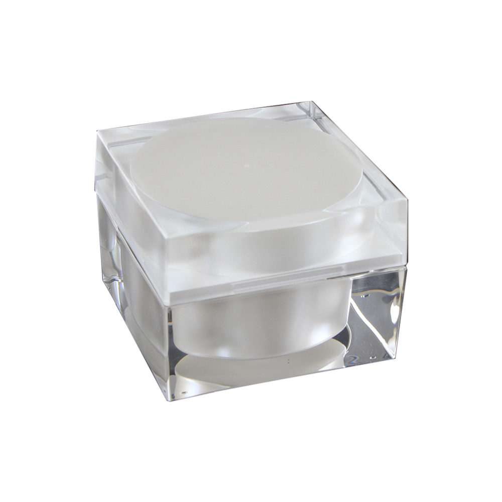 Square Pearl White 15g 30g 50g Cream Jar for Packaging JA53 Acrylic Jar