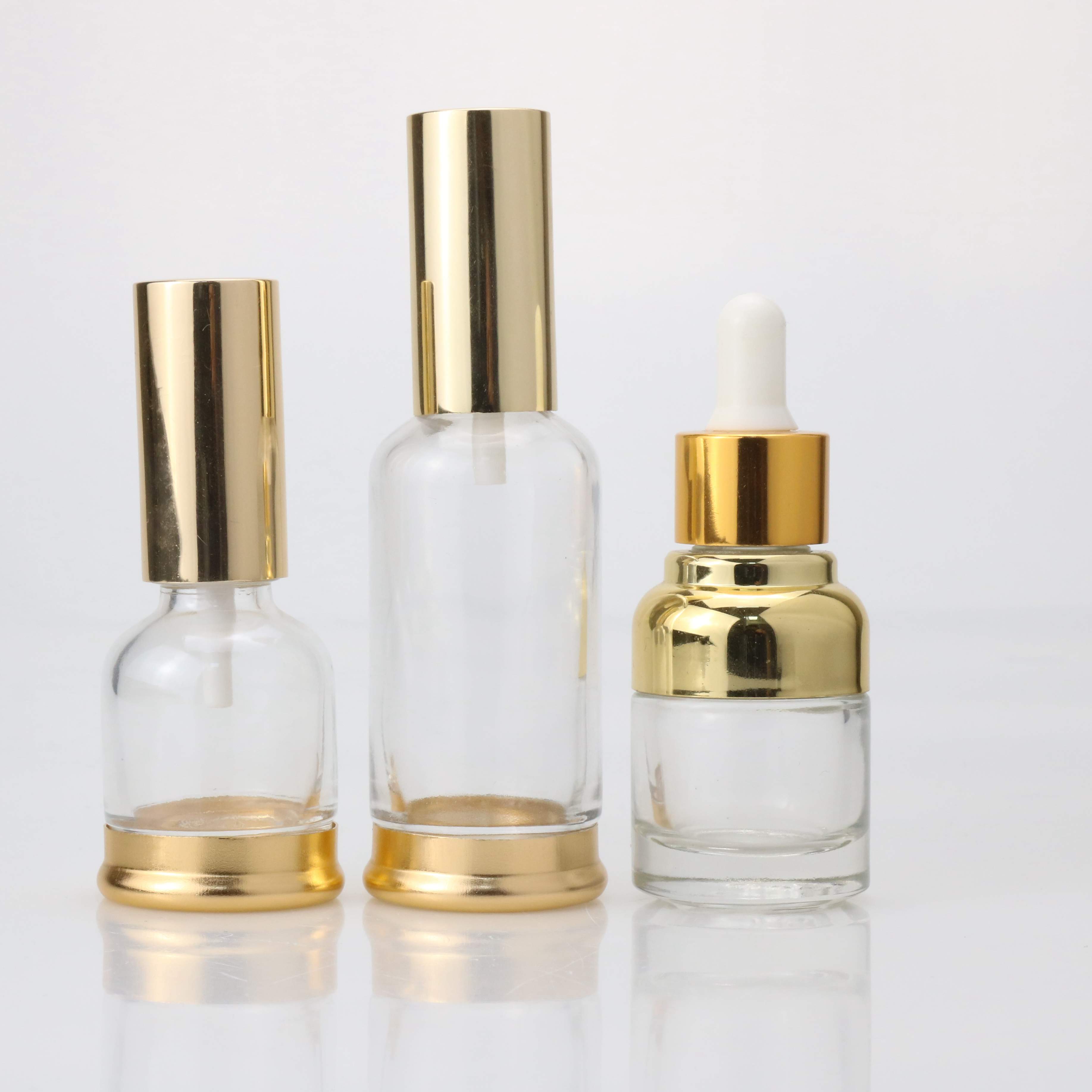 Square Perfume Bottle Glass 25Ml Clear Frosted Spray Aluminum Cap Glass Bottles For Perfumes In China
