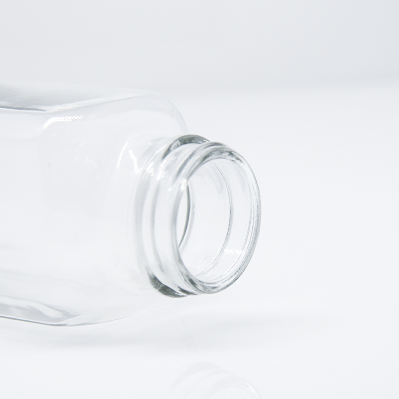 Square Shape 350ml Clear Glass Bottle Glass Bottle for Cold Brew Coffee Packing