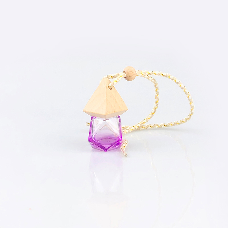 Square Shape 5ml 6ml 8ml Empty Hanging Car Perfume Diffuser Bottle Glass Car botol parfum mobil Bottles