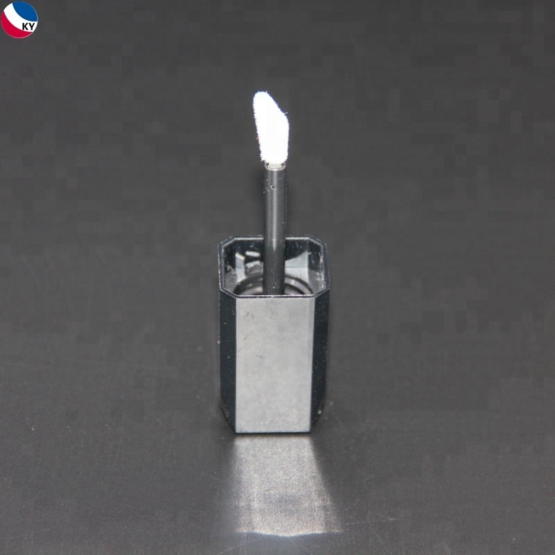 Square Shape Cosmetic Empty Lip Gloss Bottle Glass Container Skin Care Cream Screen Printing Personal Care Screw Cap