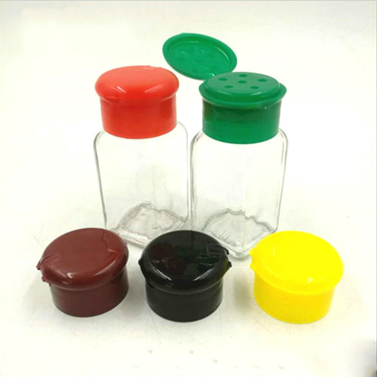 Square Spice Bottles Salt and Pepper Shakers Glass