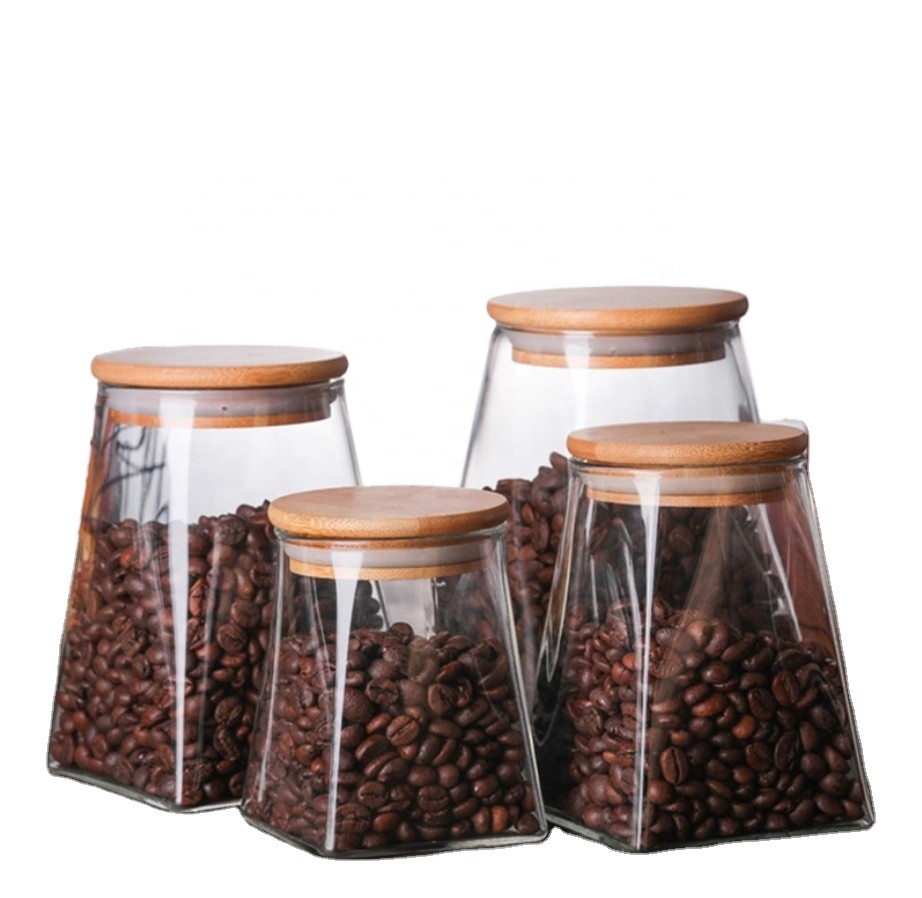 Square Storage Large Capacity Glass Square High Borosilicate Glass Jar Square