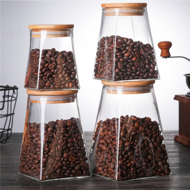 Square Storage Tank Large Capacity Square High Borosilicate Glass Jar Storage Tank Sealed Food Storage Bottle