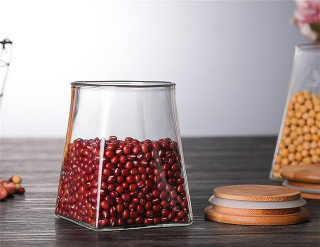 Square Storage Tank Large Capacity Square High Borosilicate Glass Jar Storage Tank Sealed Food Storage Bottle