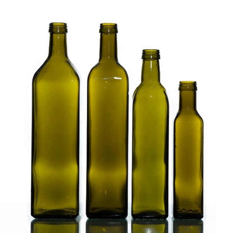 Square amber glass cooking olive oil extra virgin bottle 250ml 500ml 1000ml