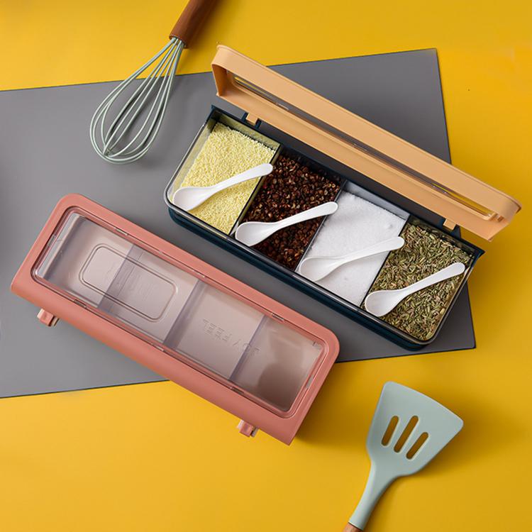 Square chopstick box safe transparent lid container square with lid integrated seasoning chopstick box kitchen storage tool
