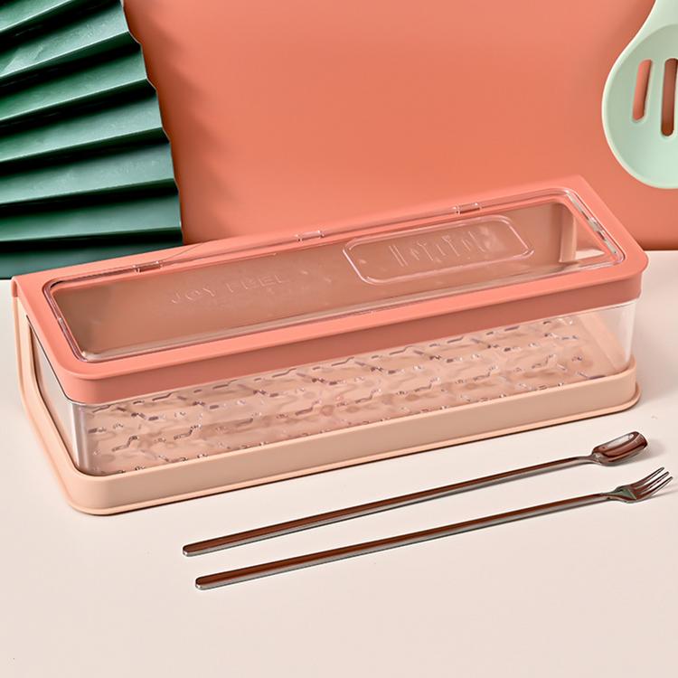 Square chopstick box safe transparent lid container square with lid integrated seasoning chopstick box kitchen storage tool