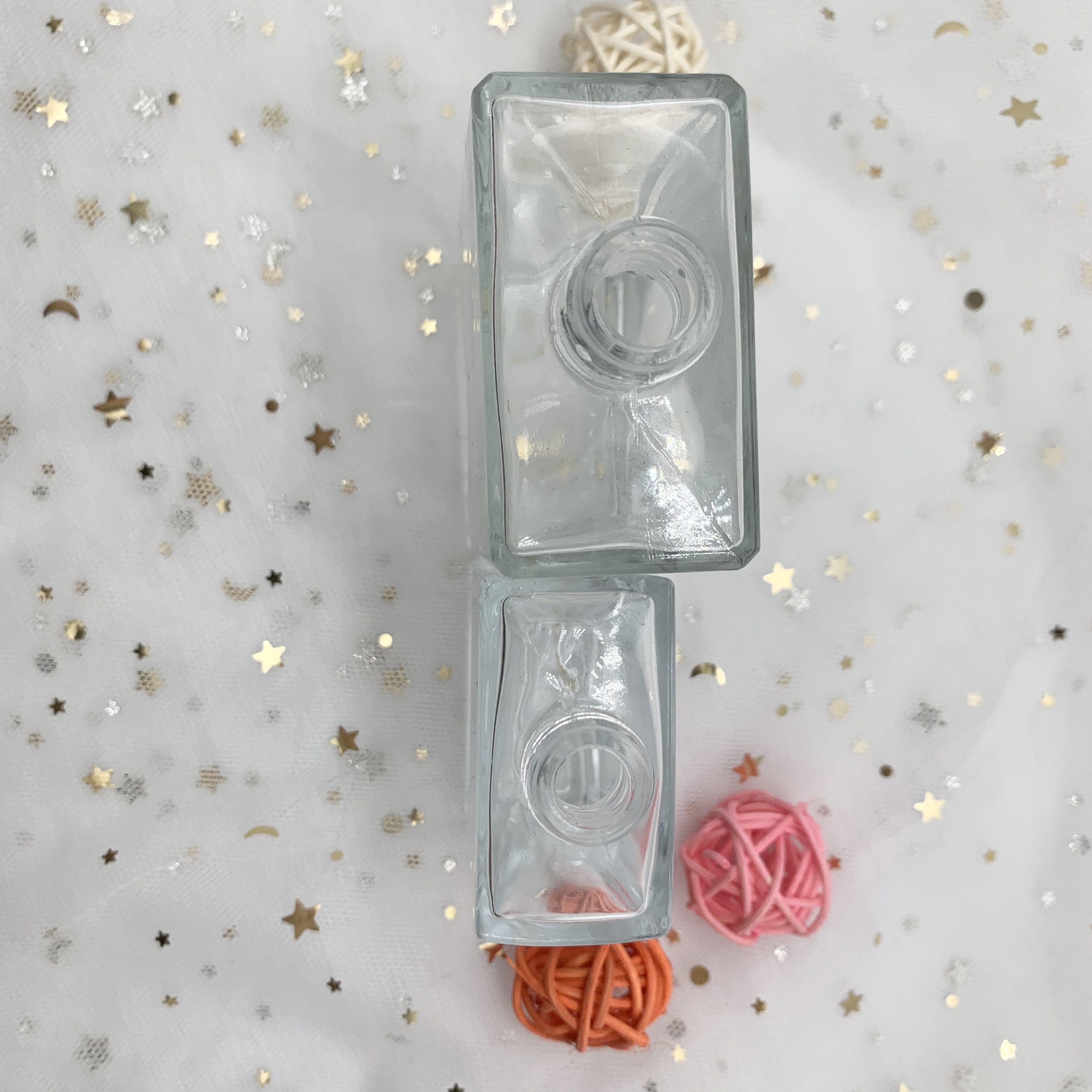 Square clear glass dropper bottle perfume bottle Essential oil bottle