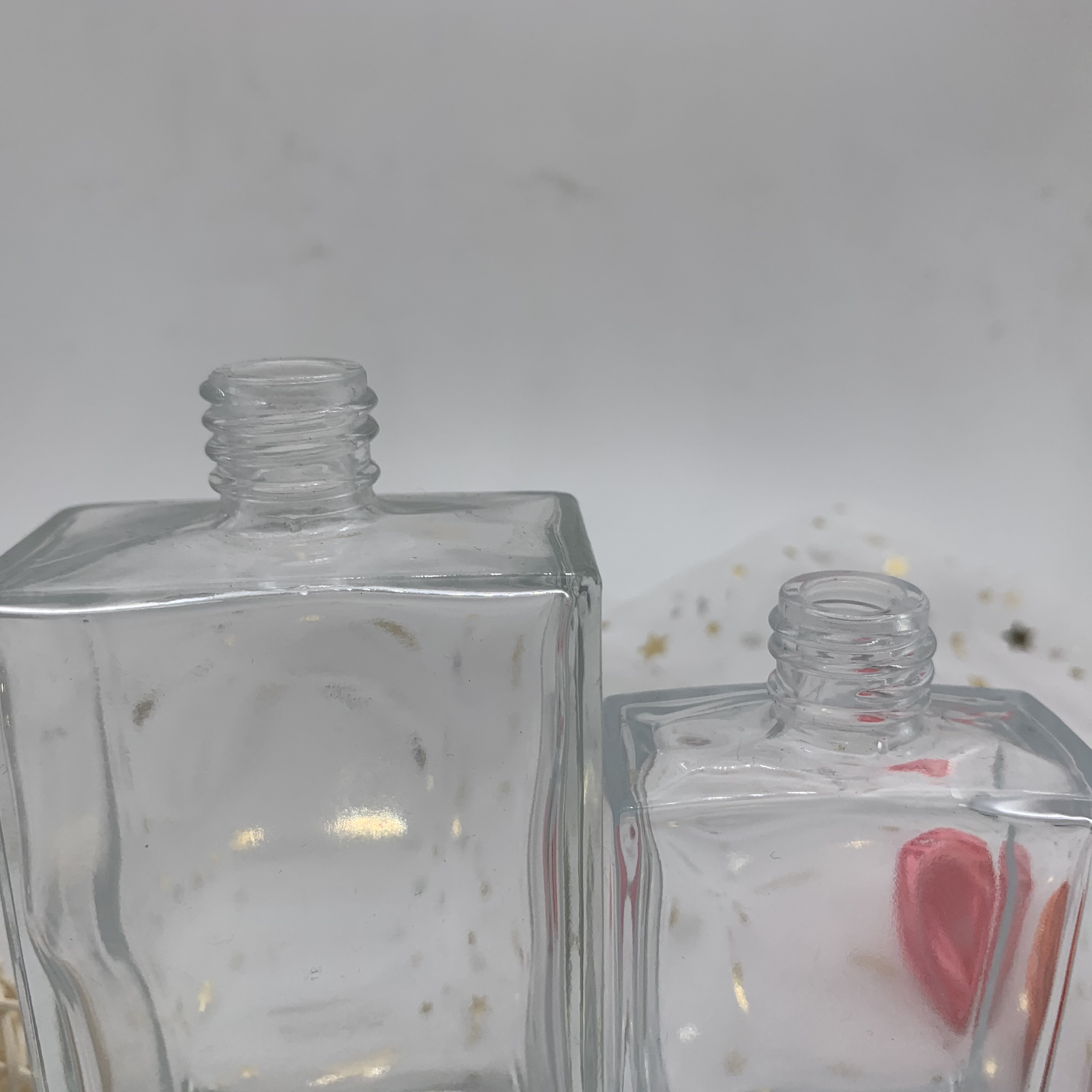 Square clear glass dropper bottle perfume bottle Essential oil bottle