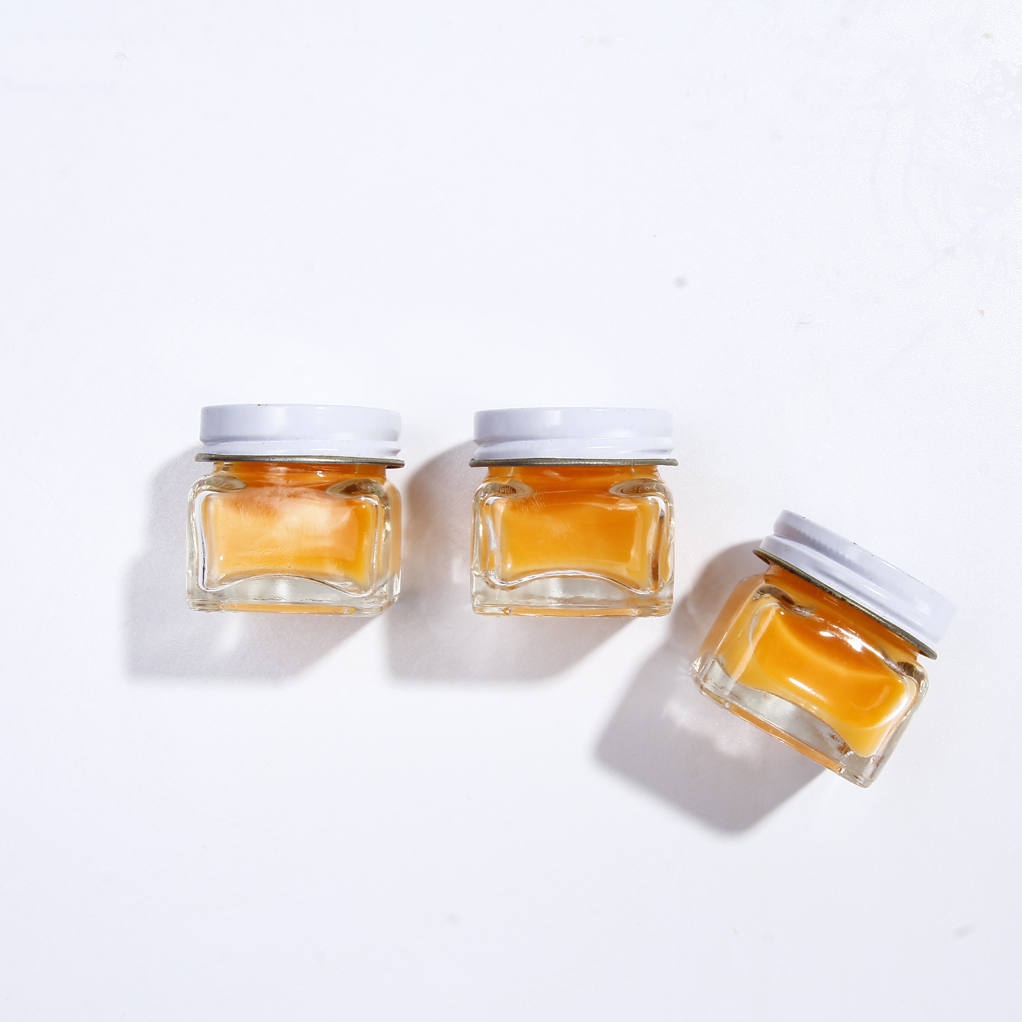 Square clear glass honey jam sauce jar storage bottles jars honey jars in bulk wholesale