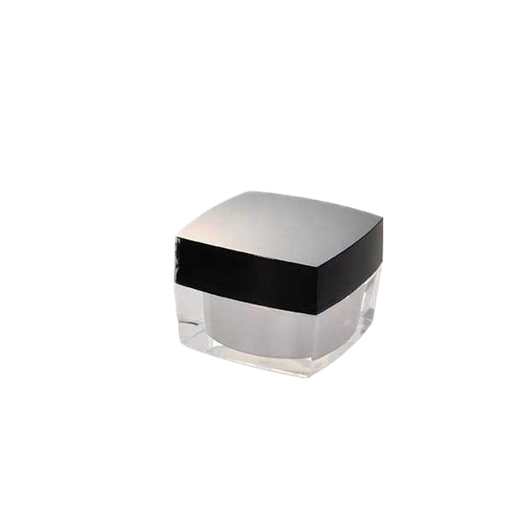 Square cosmetic gel container for cream packaging acrylic jar 5g fancy plastic jar