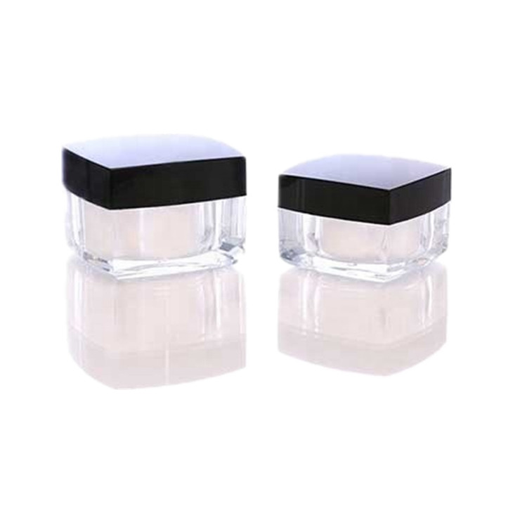Square cosmetic gel container for cream packaging acrylic jar 5g fancy plastic jar