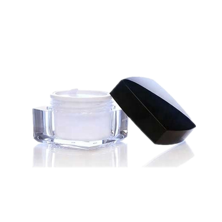 Square cosmetic gel container for cream packaging acrylic jar 5g fancy plastic jar