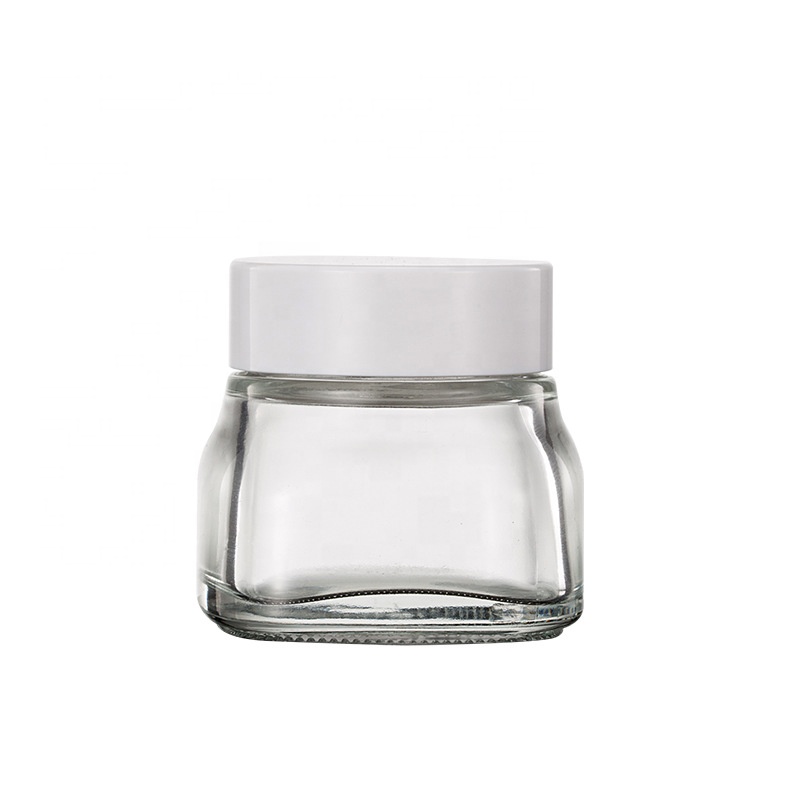 Square cosmetics containers and packaging 50g 150g 120ml 100ml 40ml cream jar glass lotion bottle