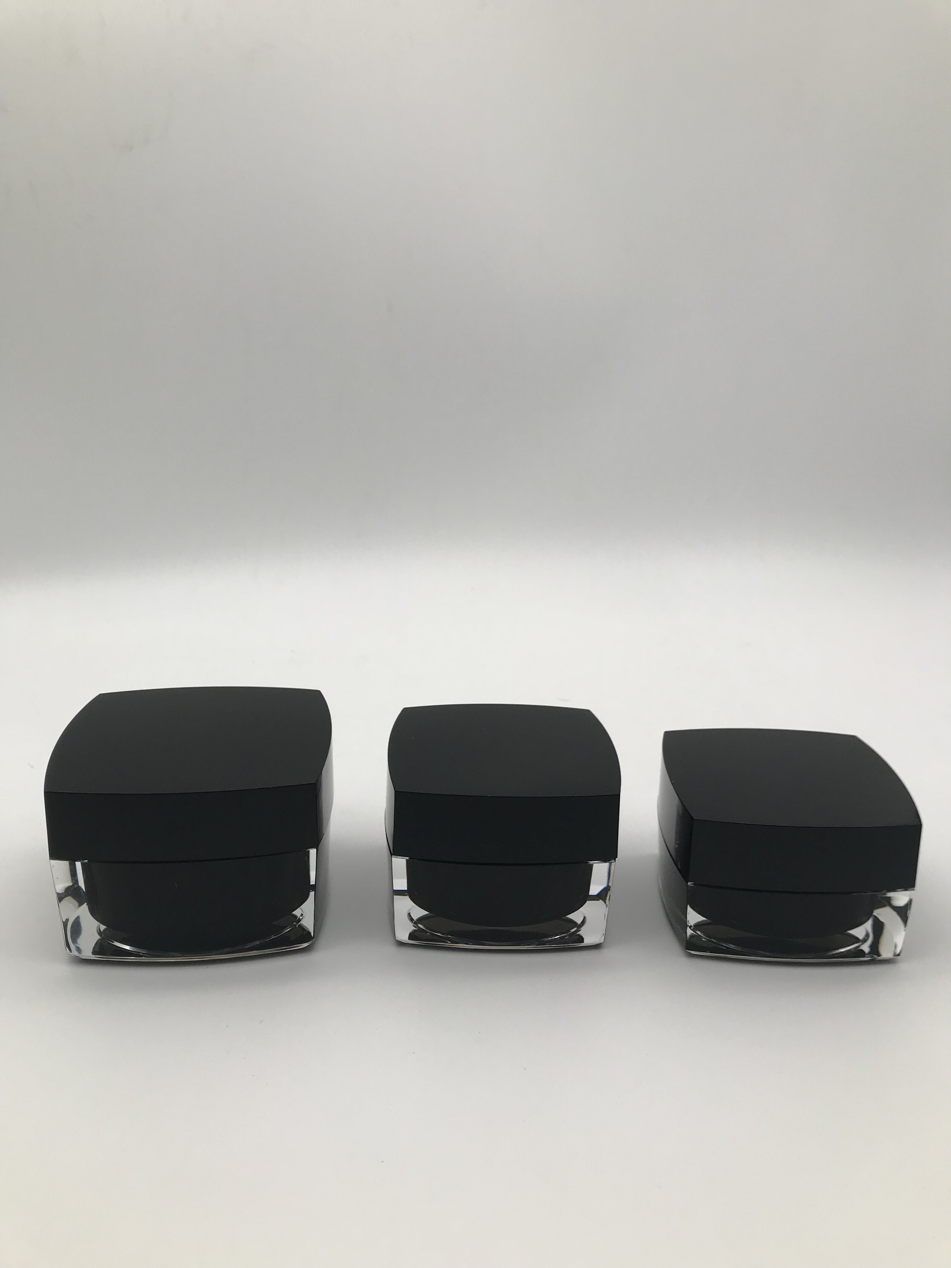 Square empty cosmetic acrylic cream jar packaging square acrylic jar
