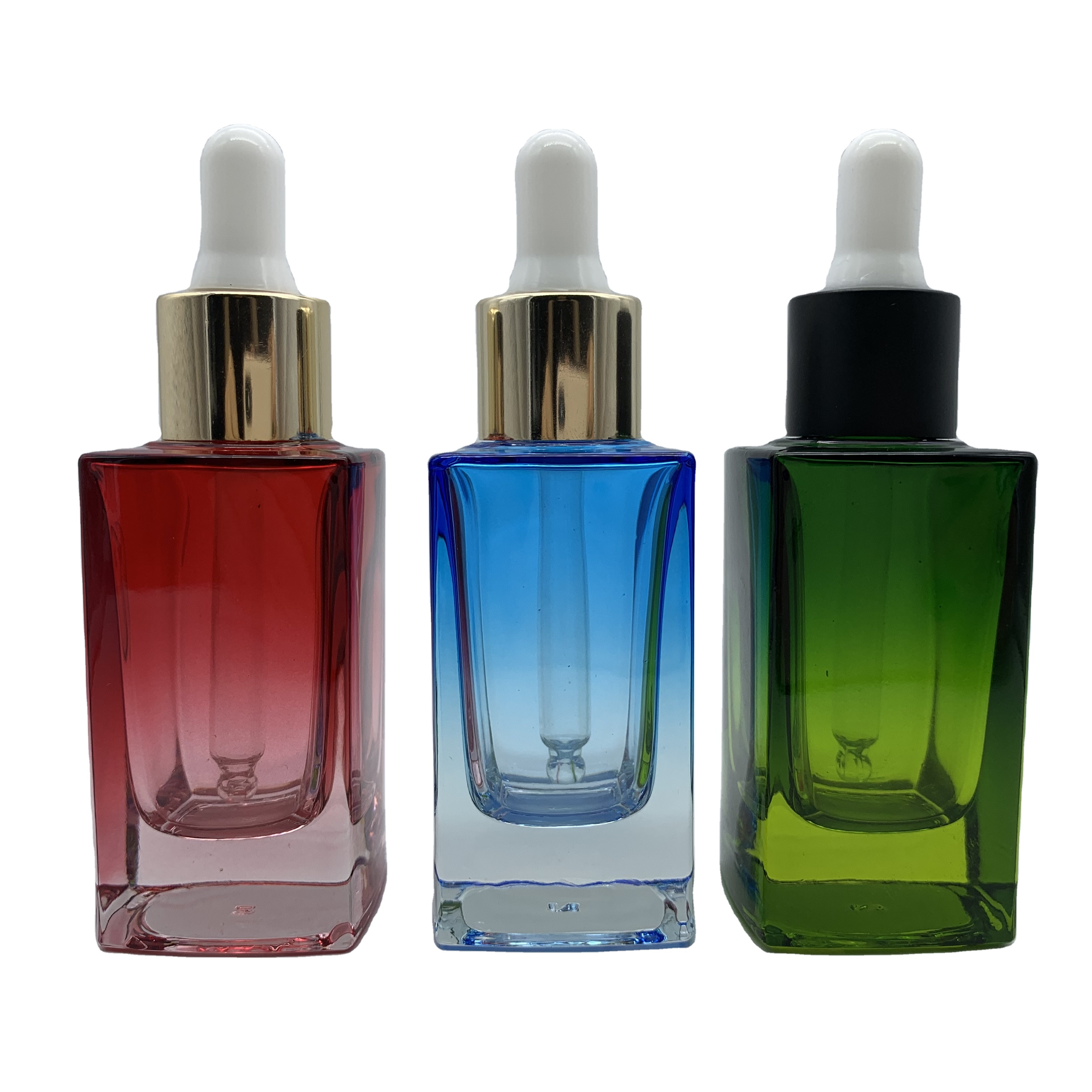 Square essential oil glass dropper spray bottle